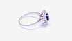 Bague 56 Bague Marguerite Or blanc saphir et diamants 58 Facettes FA/9