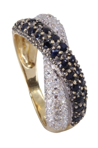 Bague 58 Bague 2 Ors Saphir Diamant 58 Facettes 077841