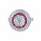 Bague 57 Bague style Art Déco Diamants et Rubis 58 Facettes