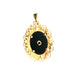 YELLOW GOLD ONYX AND PEARL PENDANT 58 Facettes 3797