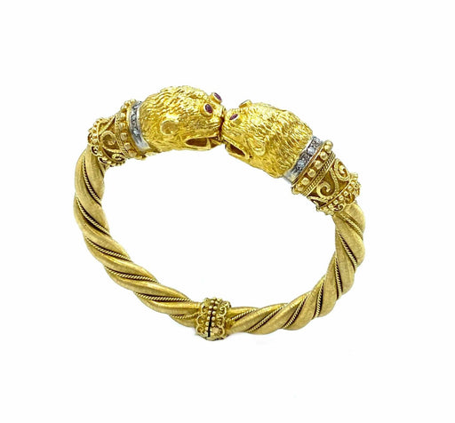 Bracelet LALAOUNIS - Bracelet «Animal Kingston » or jaune et diamants 58 Facettes
