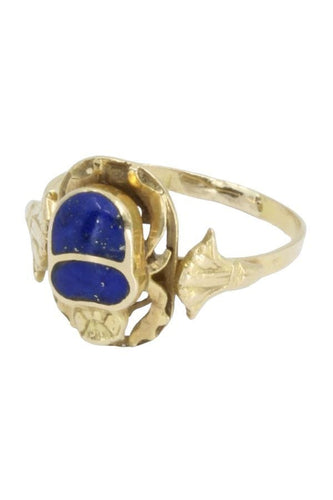 Bague BAGUE SCARABEE LAPIS LAZULI 58 Facettes 058221