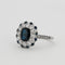 Bague 55 Bague Marguerite Saphirs Diamants 58 Facettes