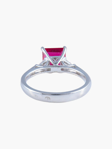 Bague 52 Bague Spinelle rouge Diamants 58 Facettes