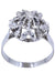 Ring 60 White gold ring, diamonds, flower 58 Facettes 062821