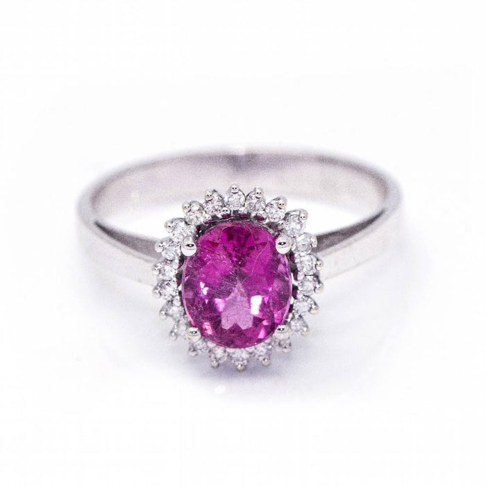 Bague 55.5 Bague en or tourmaline et diamants 58 Facettes D360118MS