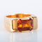 Bague 48 Bague tank Art Déco citrine de Madère 58 Facettes