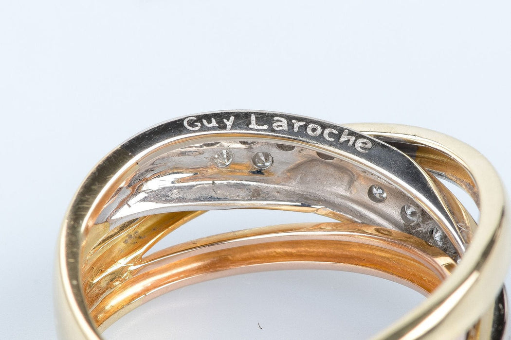 Bague 54 GUY LAROCHE - Bague 3 Ors Diamants 58 Facettes BGDBICC766
