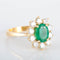Bague Bague Marguerite Emeraude et diamants 58 Facettes 8392