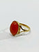 Bague 54 Bague en or et corail rouge 58 Facettes 2295/1