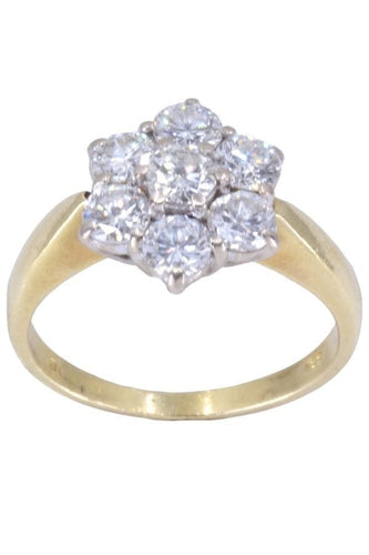 Bague 49 BAGUE FLEUR DIAMANTS 58 Facettes 073711