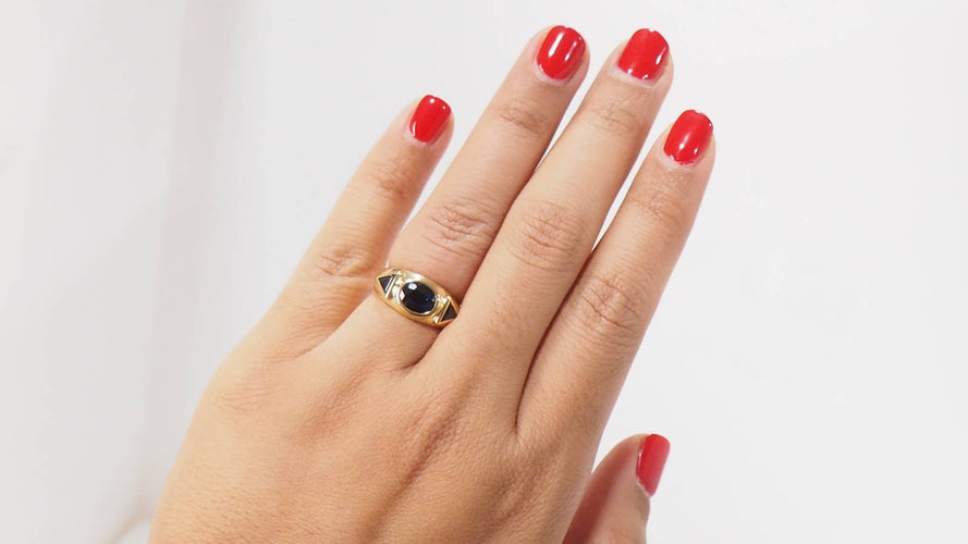 Bague 51.5 Bague jonc en or jaune et saphirs 58 Facettes 31708