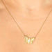Necklace Yellow gold and diamond butterfly necklace 58 Facettes