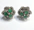Boucles d'oreilles BOUCLES D'OREILLES RETRO EMERAUDES DIAMANTS 58 Facettes Q535A (708)