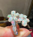 Ring 55 flower ring you and me Opals Diamonds 58 Facettes A 7308
