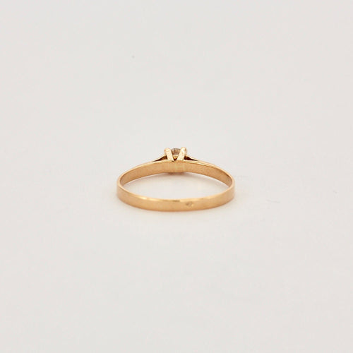 Bague 55 Bague solitaire Or jaune Diamant 58 Facettes