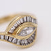 Ring 54 18k gold cross ring with diamonds 58 Facettes E359290B