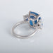 Ring 54 Ceylon Sapphire Ring 13.60cts Princess cut diamonds 58 Facettes 323S271