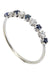SAPPHIRE AND DIAMOND DEMI-ALLIANCE RING 58 Facettes 047981