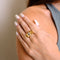 Bague 56 Bague noeud TANK or jaune et diamants 58 Facettes