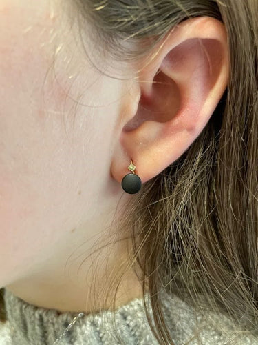 Boucles d'oreilles Dormeuses en jais 58 Facettes 061851