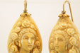 Earrings Antique gold lava cameo earrings 58 Facettes 7438