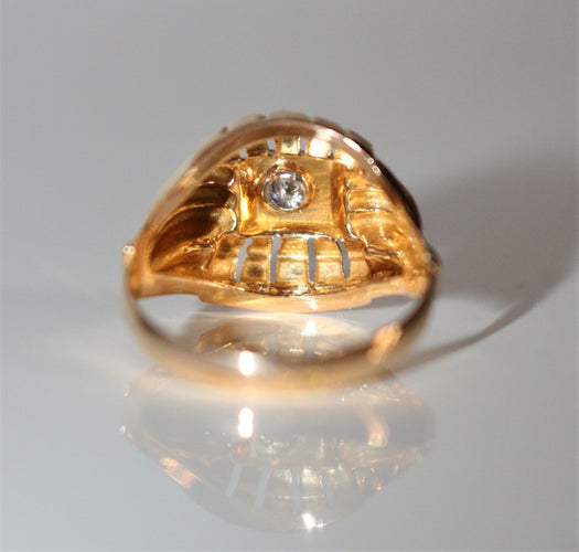 Bague 52 Bague Années 40 Or Jaune Et Diamant 58 Facettes 495.2