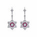 Boucles d'oreilles Pendants d'oreilles rubis et diamants 58 Facettes 460