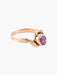 Bague 51 Bague Or Rose Grenat 58 Facettes