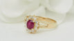 Bague 56 Bague Marguerite Rubis Diamants 58 Facettes 32370