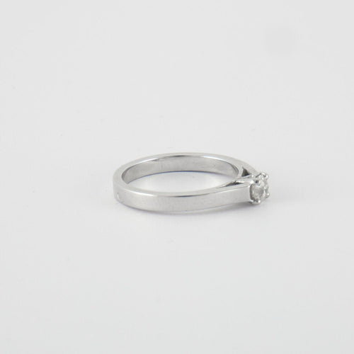Bague 52 Bague solitaire Or blanc Diamants 0.50ct 58 Facettes