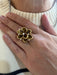 Ring Flower Ring Cabochon Tiger Eye Diamonds Yellow Gold 58 Facettes B299