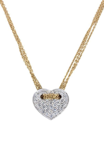 Collier Collier multi rangs coeur diamanté 58 Facettes 059431