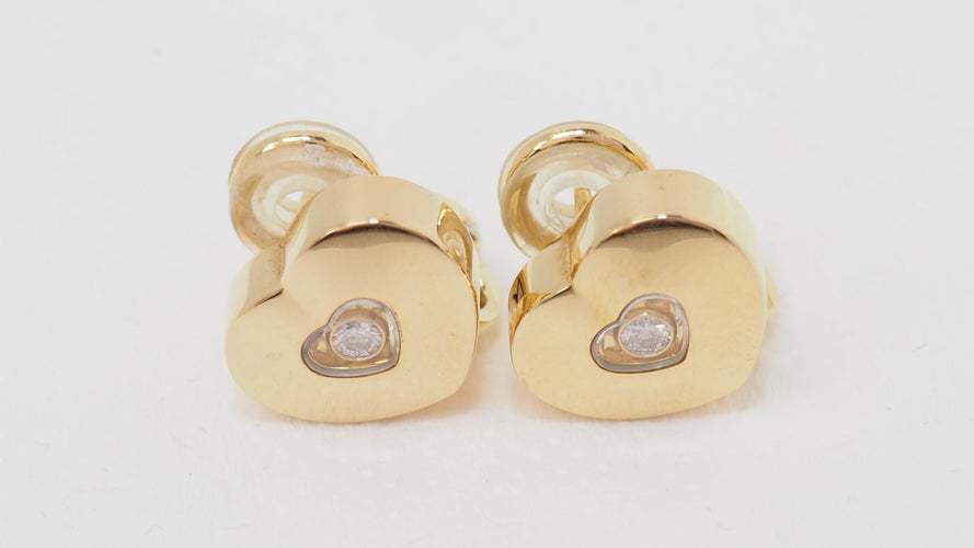 Boucles d'oreilles CHOPARD - Boucles d'oreilles Happy Diamonds Or Diamant 58 Facettes 30070