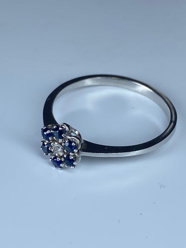 Bague Bague en or saphirs et diamants 58 Facettes