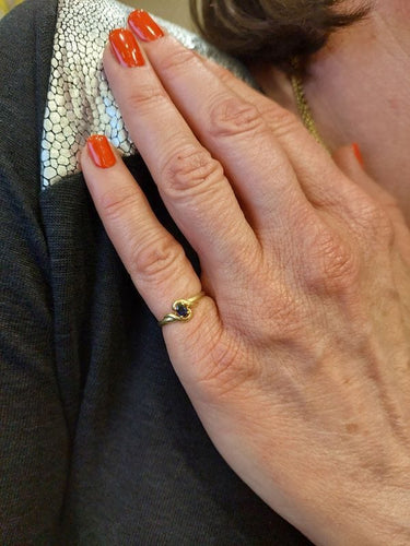 Bague 49 Bague moderne, saphir 58 Facettes 063911