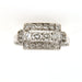 Tank Ring in white gold and diamonds 58 Facettes 6387q
