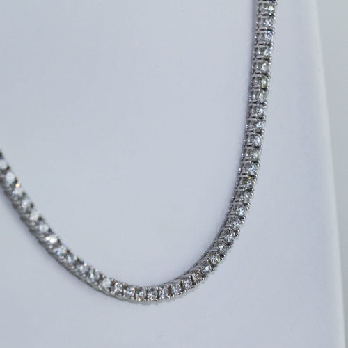 Collier Collier Or blanc Rivière de Diamants 58 Facettes