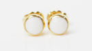 CLOZEAU earrings - Gold earrings White resin 58 Facettes clozeau