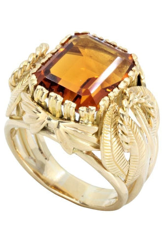 Bague BAGUE ORNEMENTALE CITRINE DE MADÈRE 58 Facettes 046551