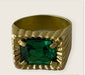 Ring 58 Yellow gold spinel tank ring 58 Facettes