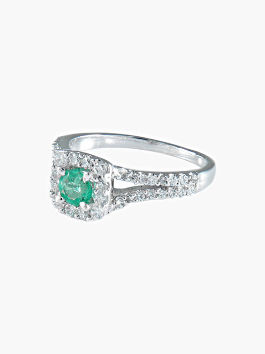 Bague 52 Bague Emeraude Diamants 58 Facettes