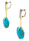 Boucles d'oreilles Roberto Coin. Boucles d’oreilles or et turquoises 58 Facettes