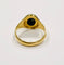 Bague 57.5 Chevalière or jaune onyx et diamant 58 Facettes