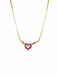 YELLOW GOLD RUBY AND DIAMOND HEART NECKLACE 58 Facettes