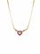 Collier COLLIER OR JAUNE COEUR RUBIS ET DIAMANTS 58 Facettes
