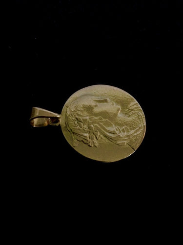 Pendentif Médaille de La Vierge Adorazione 58 Facettes