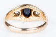 Ring 57 Yellow Gold Sapphire 2 Diamond Ring. 58 Facettes BG14KTDSACC653-1