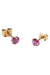 Earrings Gold ruby ​​stud earrings 58 Facettes 080291