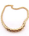Necklace Palm tree mesh necklace in yellow gold fall 58 Facettes
